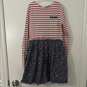 Mini Boden girls 11/12 (152cm) Striped and Floral Kids Dress
